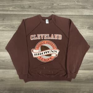 Vintage Cleveland Browns Sweatshirt Mens XL Raglan NFL Football Artex 80s USA